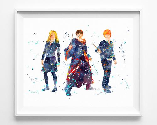 500x398 Harry Potter Prints Subcow - Harry Potter Watercolor Painting