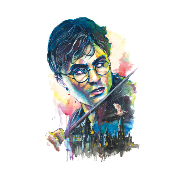 Harry Potter Watercolor Painting at PaintingValley.com | Explore ...