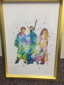 225x300 Harry Potter Watercolour Print A4 Gift Decor Ebay - Harry Potter Watercolor Painting