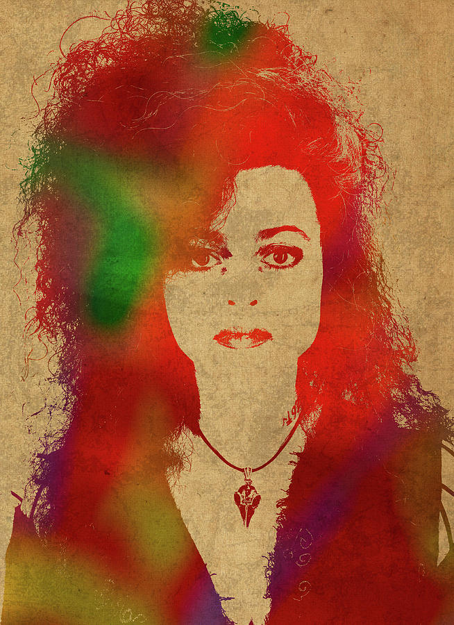 654x900 Bellatrix Lestrange From Harry Potter Watercolor Portrait Mixed - Harry Potter Watercolor Painting