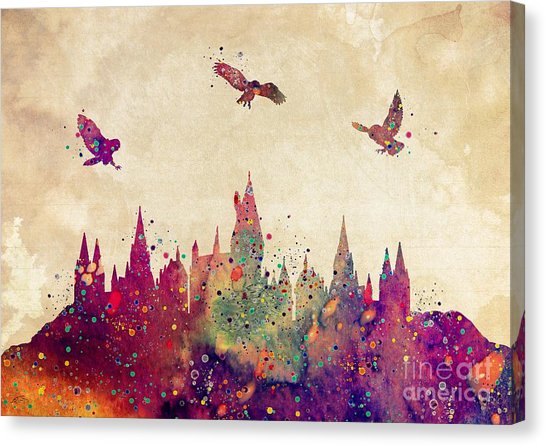 546x446 Harry Potter Castle Canvas Prints Fine Art America - Harry Potter Watercolor Painting