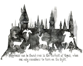 340x270 Harry Potter Painting Hogwarts Painting Watercolor Painting - Harry Potter Watercolor Painting