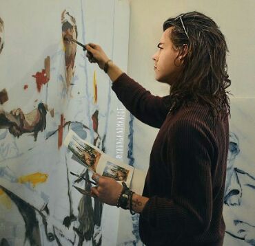 370x358 Styles Of Expressionism H.s - Harry Styles Painting