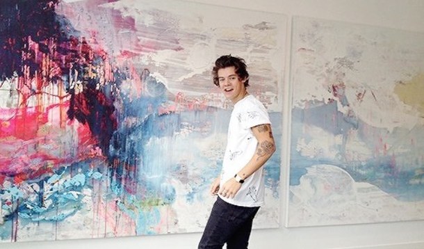 610x358 Aesthetic, Art, Harry, Harry Styles, Paint - Harry Styles Painting