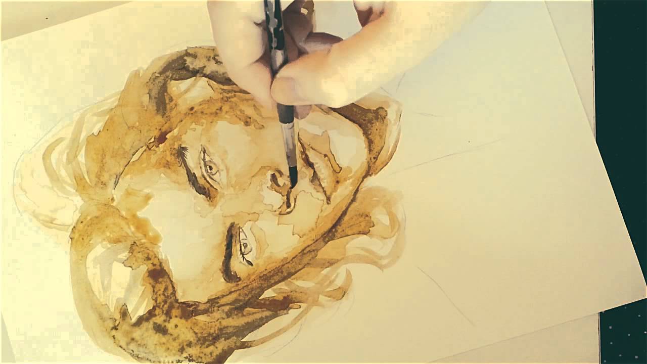 1280x720 Coffee Painting Harry Styles - Harry Styles Painting