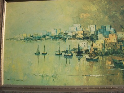 400x300 Huge Vintage Seascape Print Casablanca By Renowned Artist - Harry Winkler Painting