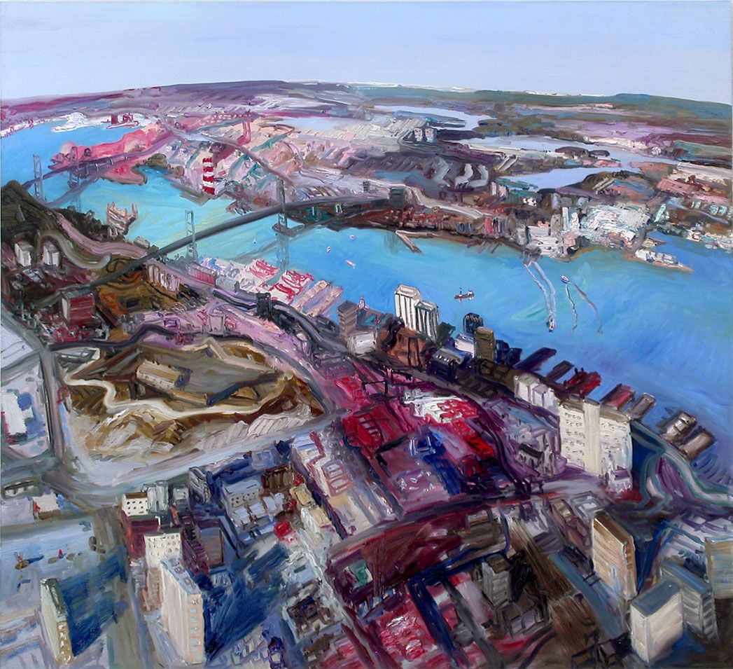 1047x955 John Hartman Halifax From Above The Citadel 2009 Xl.jpg - Hartman Painting