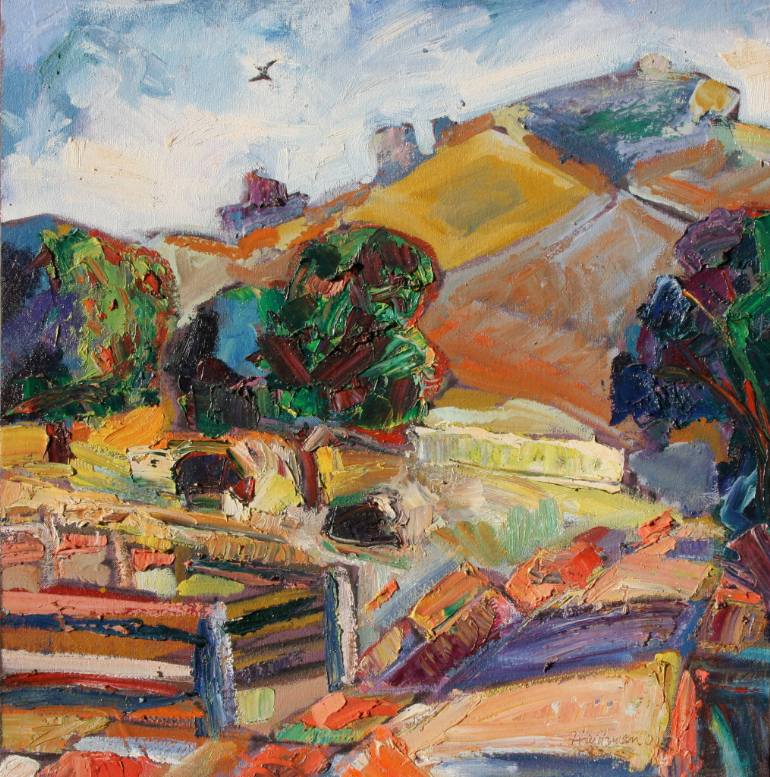770x777 Saatchi Art Mt.diablo Ranch Painting By James Hartman - Hartman Painting