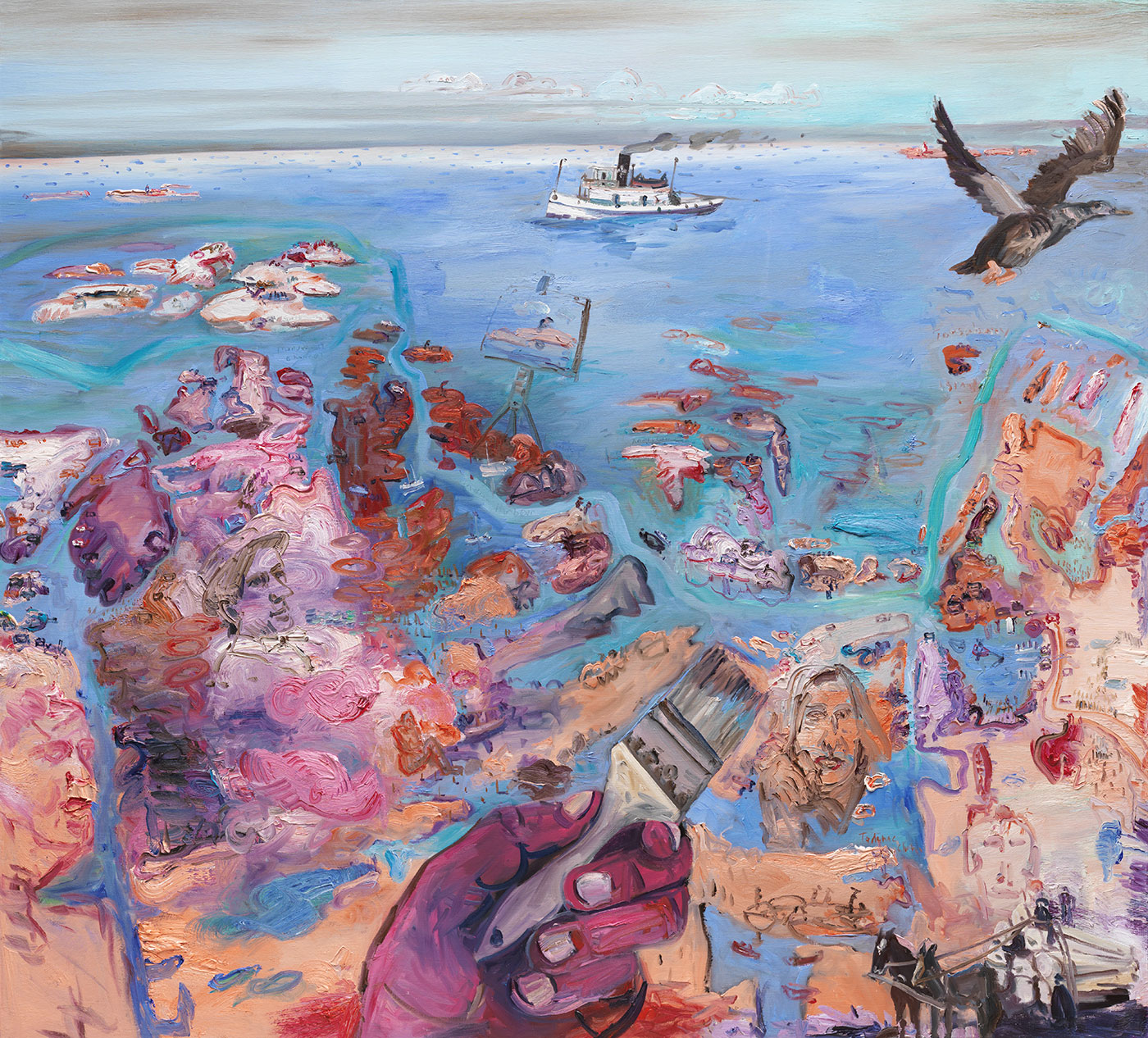 1400x1266 The Map Maker The Walrus - Hartman Painting