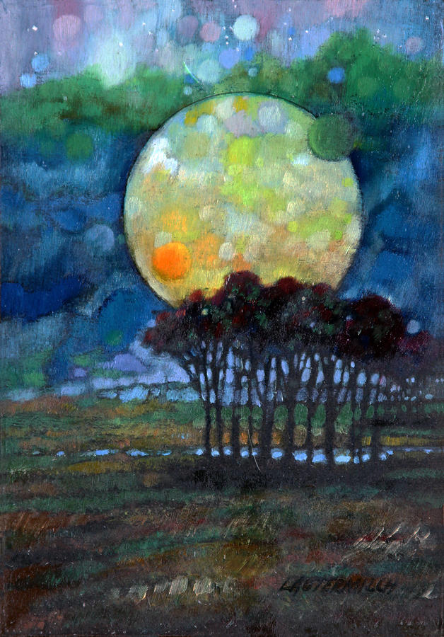 628x900 Harvest Moon Sketch Painting By John Lautermilch - Harvest Moon Painting