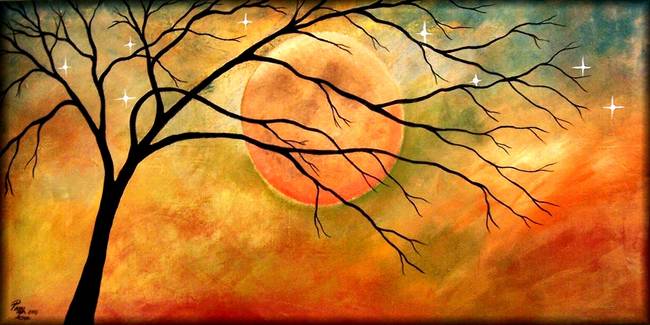 650x325 Harvest Moon By Peggy Garr - Harvest Moon Painting