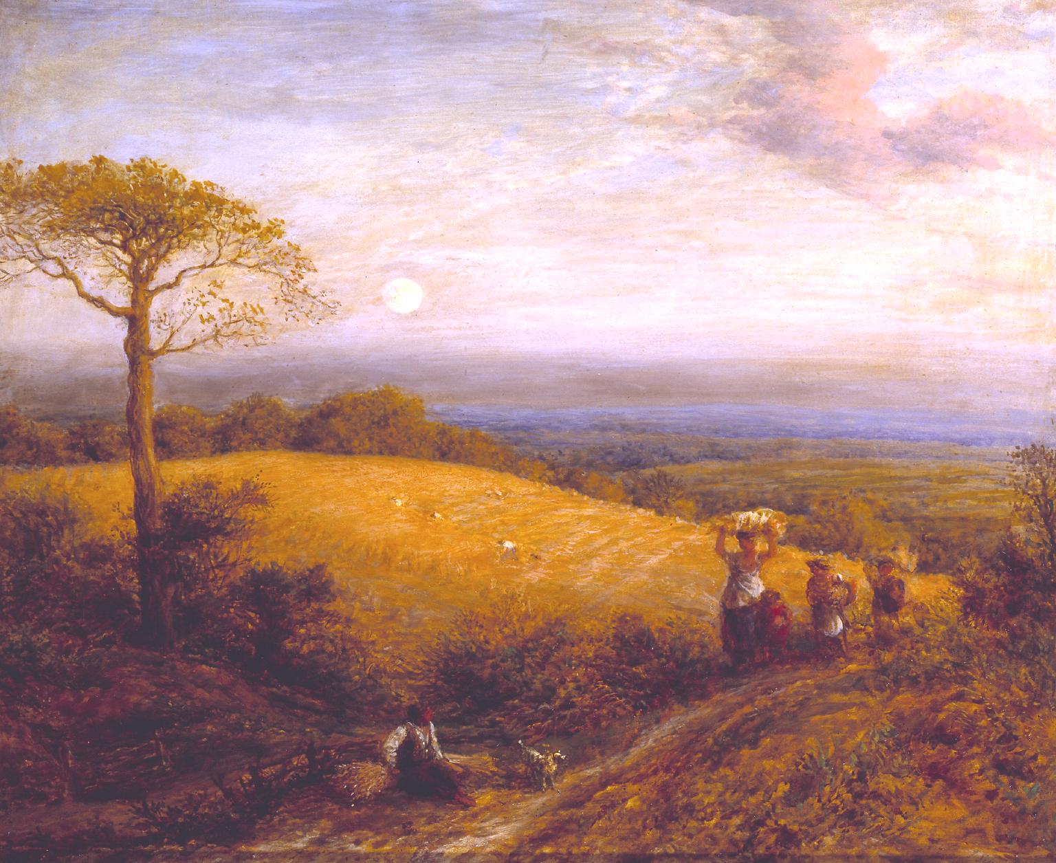 1536x1255 Harvest Moon', John Linnell, 1858 Tate - Harvest Moon Painting