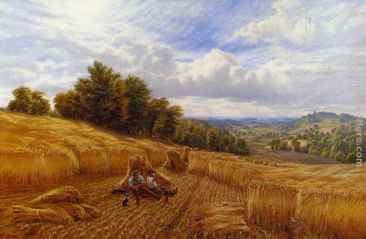 720x471 Alfred Glendening Resting From The Harvest Painting Anysize 50 - Harvest Painting