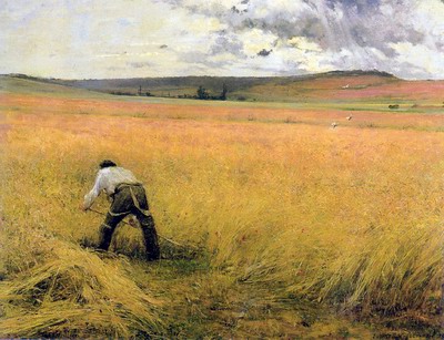 400x307 Whj3130 Of Harvest Painting,les Bles Murs 2, The Ripened Wheat - Harvest Painting