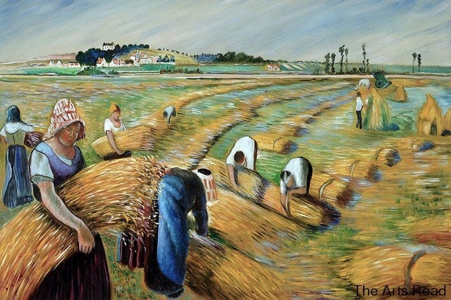 640x426 Famous Art Painting The Harvest Camille Pissarro Oil Painting - Harvest Painting