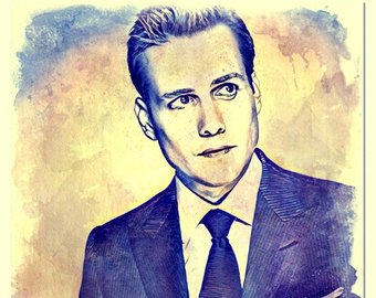 340x270 Harvey Specter Print Etsy - Harvey Specter Painting