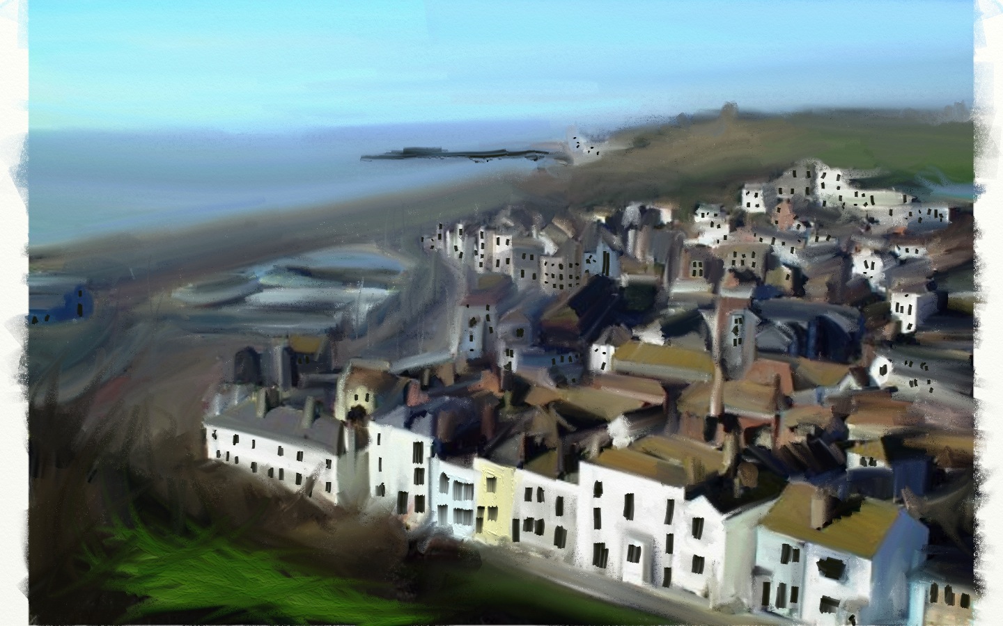 1440x900 Painting Land, Sea And Starscapes - Hastings Painting