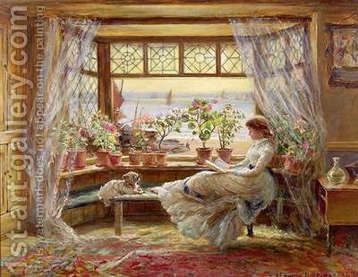 400x309 Reading By The Window Hastings Charles James Lewis Reproduction - Hastings Painting