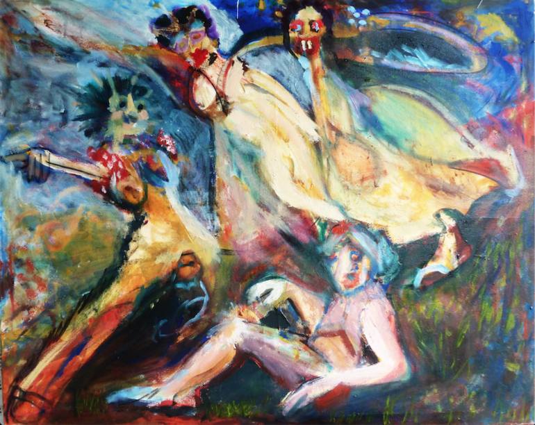 770x612 Saatchi Art Those Ladies Of Hastings Painting By Cyd Parker - Hastings Painting