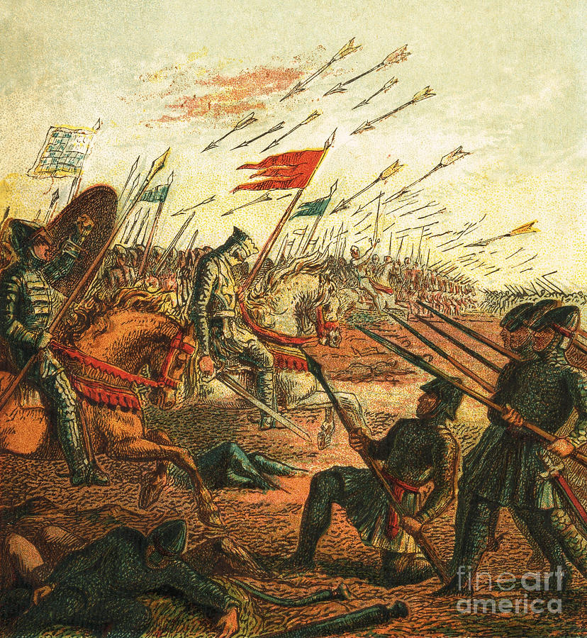 828x900 The Battle Of Hastings Painting By English School - Hastings Painting