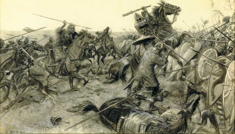 800x457 Tom Lovell's Painting Of The Battle Of Hastings - Hastings Painting