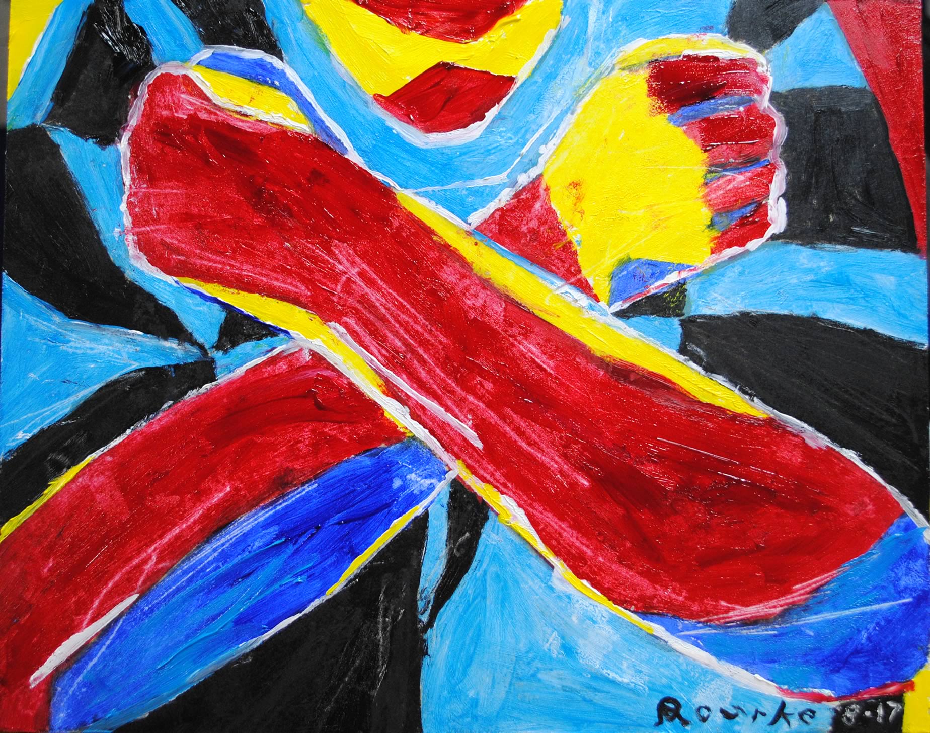 1848x1456 Nancy Rourke Paintings Love Conquers Hate - Hate Painting