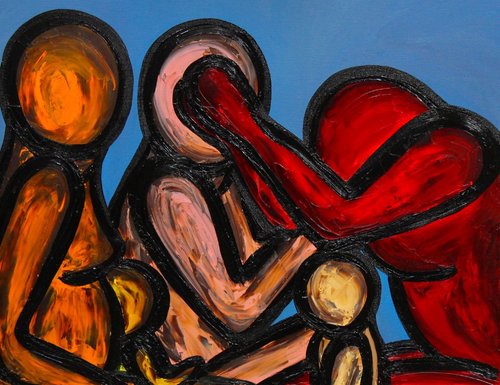 500x385 Passion And Hate By Francesco Ruspoli (2016) Painting Oil - Hate Painting