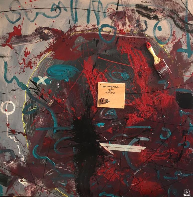 770x785 Saatchi Art The Machine Of Hate Painting By Cooking Art - Hate Painting
