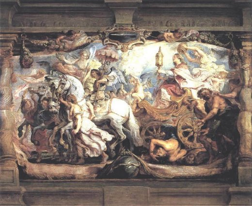520x425 Peter Paul Rubens Triumph Of Church Over Fury Discord And Hate - Hate Painting