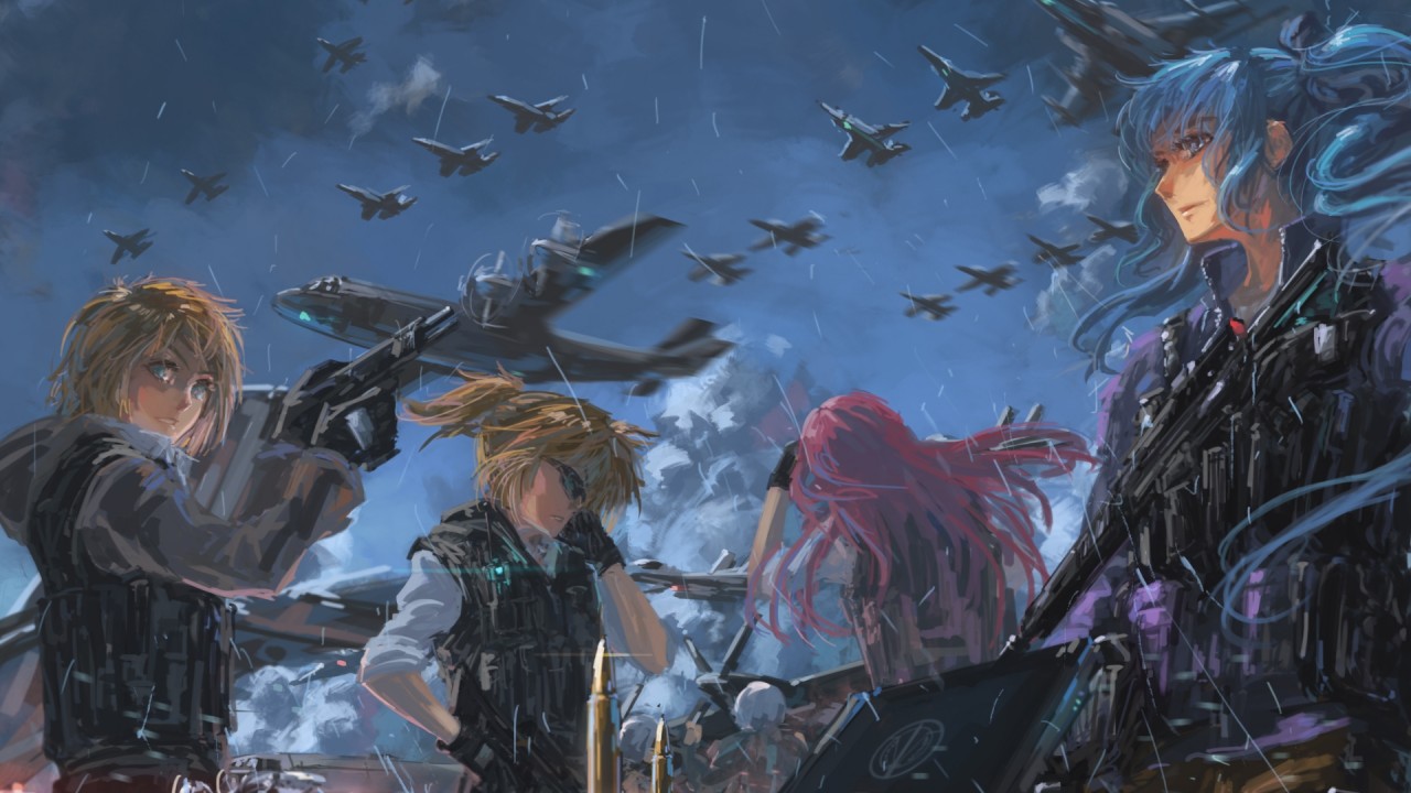 1280x720 Download 1280x720 Kagamine Len, Kagamine Rin, Hatsune Miku - Hatsune Miku Painting