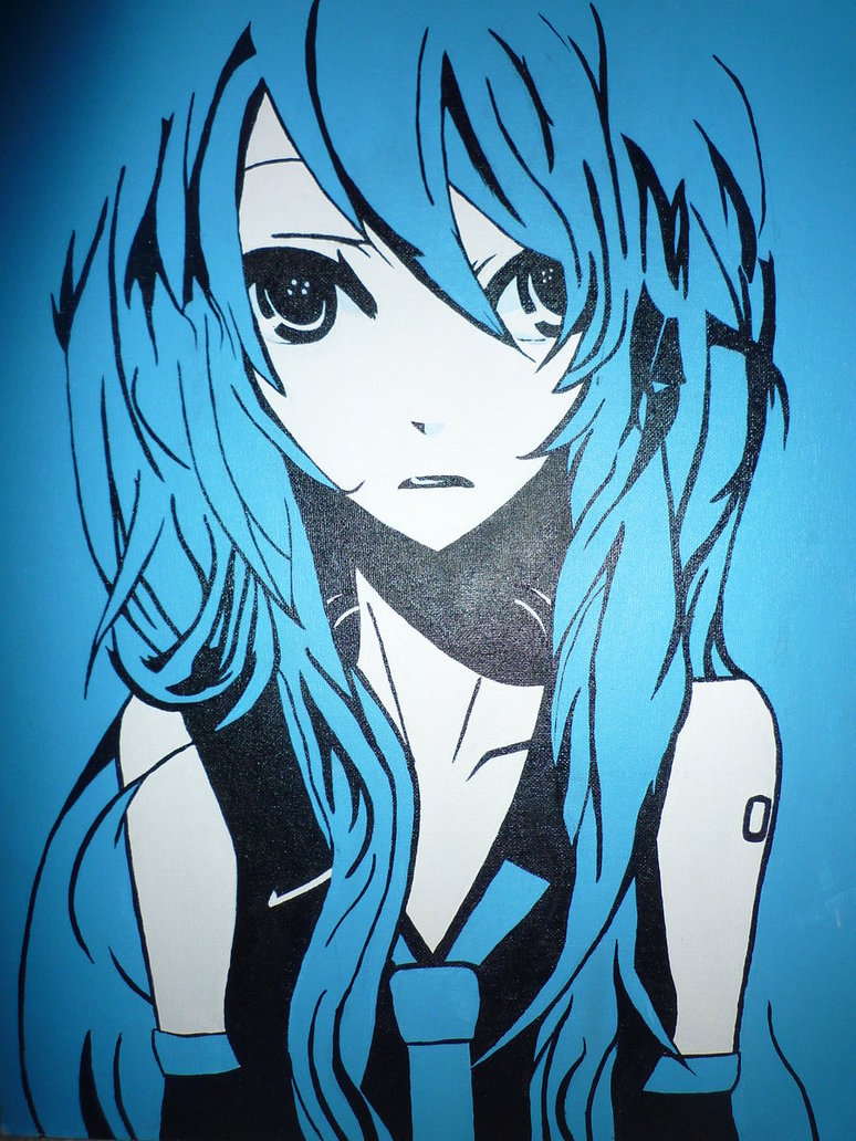 774x1032 Miku Hatsune Painting By Biddysquish - Hatsune Miku Painting