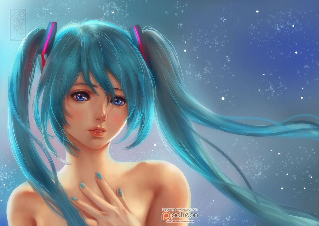 1024x724 Miku Painting Timelaps By Archie - Hatsune Miku Painting