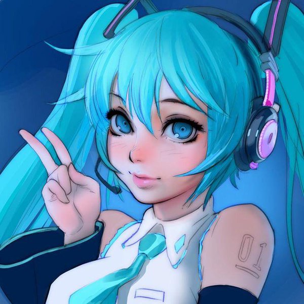 600x600 On Twitter Hatsune Miku Painting Steps! You Can Support - Hatsune Miku Painting