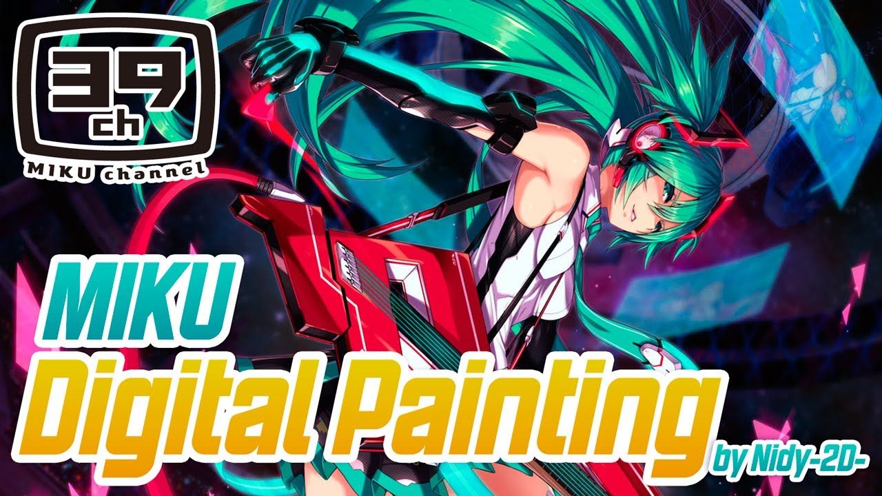 1280x720 Digital Painting Of Hatsune Miku By Nidy 2d - Hatsune Miku Painting