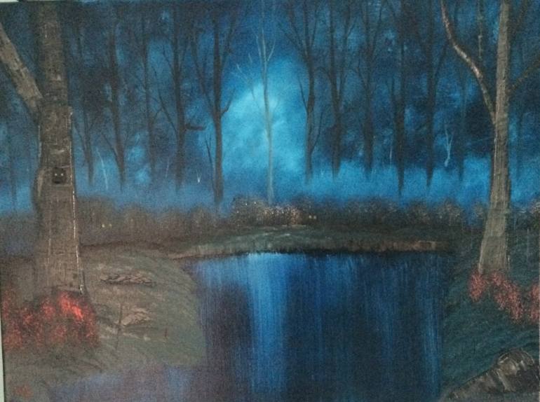 770x574 Saatchi Art A Haunted Forest Painting By Mark Bennett - Haunted Forest Painting