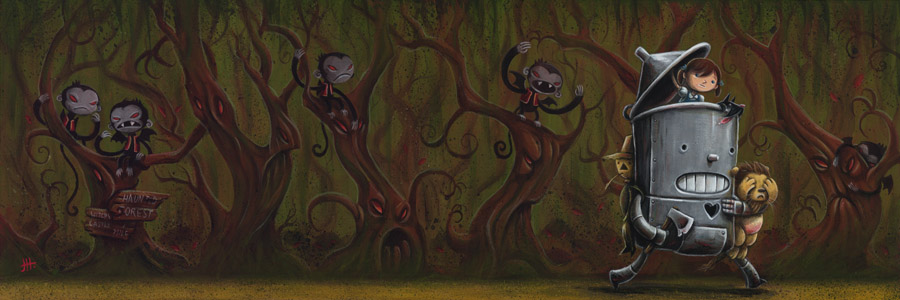 900x300 Through The Haunted Forest - Haunted Forest Painting