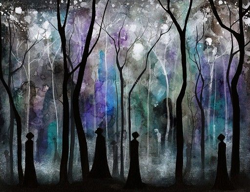 512x392 Haunted Forest - Haunted Forest Painting