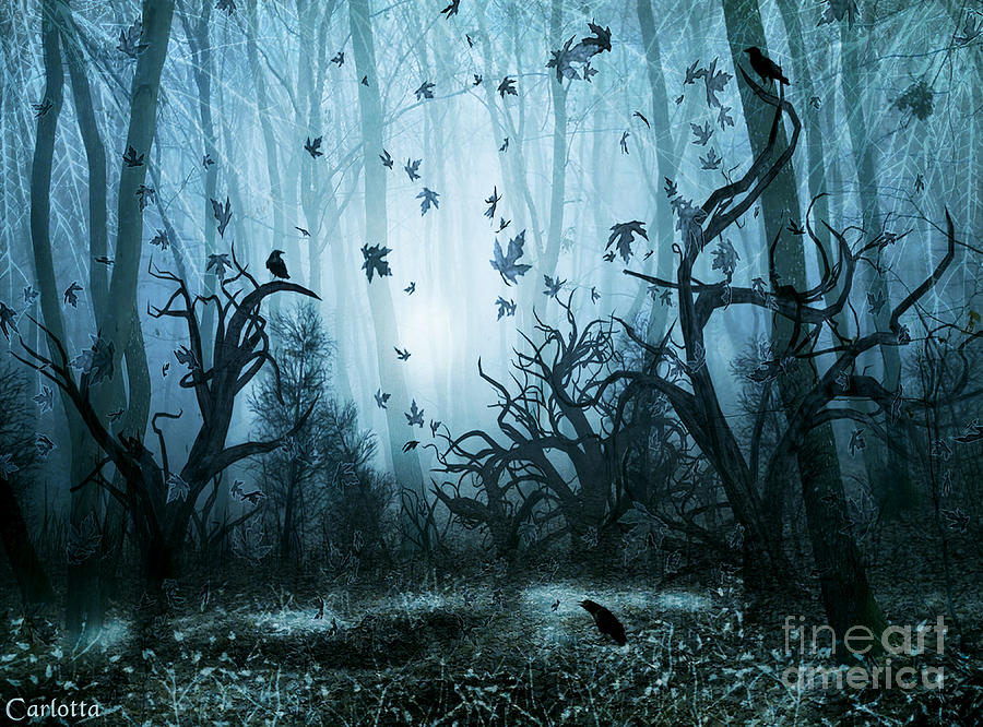 Haunted Forest Painting at Explore collection of