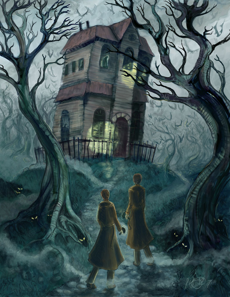 773x1000 Haunted House By Shadowgirl - Haunted House Painting