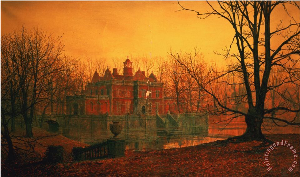 960x567 John Atkinson Grimshaw The Haunted House Painting - Haunted House Painting