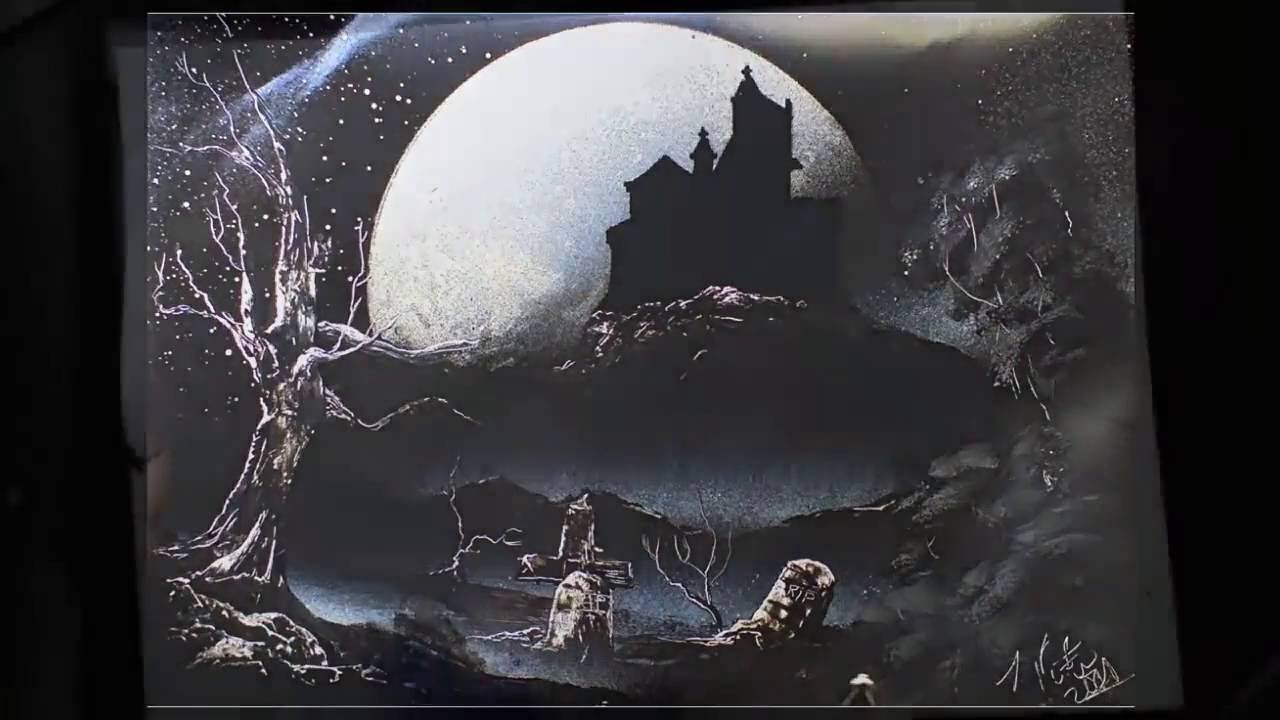 1280x720 Amazing Spray Painting Halloween Haunted House - Haunted House Painting