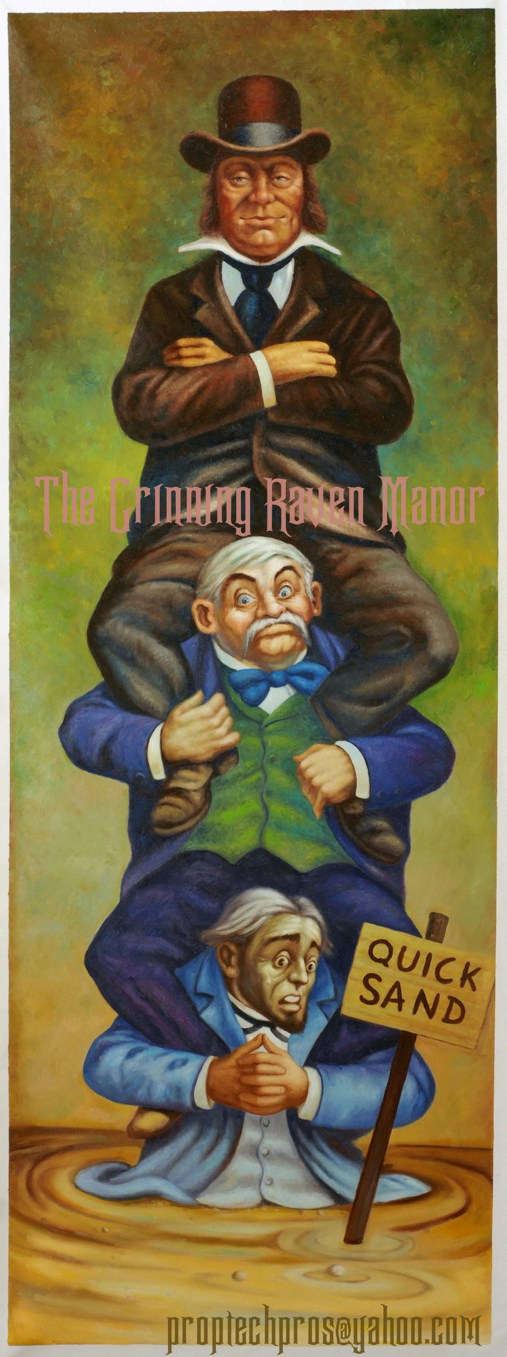 1024x2740 Haunted Mansion, Stretching Room Portraits By Thegrinningraven - Haunted Mansion Painting