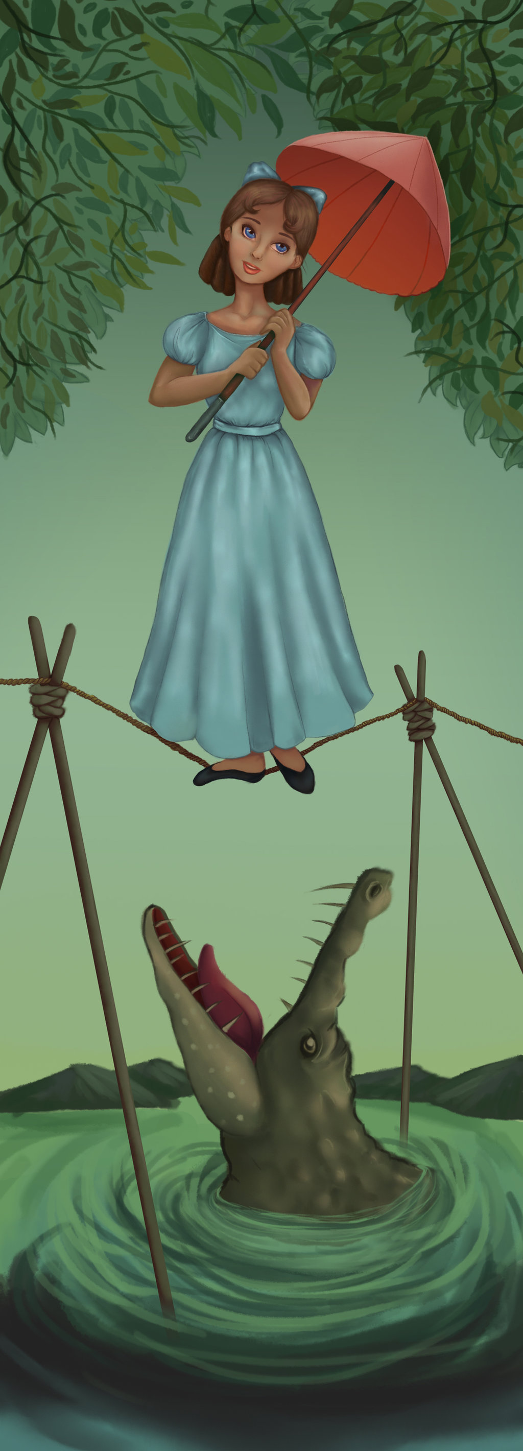 1024x2840 Haunted Mansion Stretching Painting Wendy By Mickey Spectrum - Haunted Mansion Painting