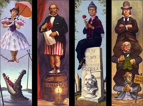 500x369 Large Size Disney Haunted Mansion Portraits Cross Stitch Pattern - Haunted Mansion Painting