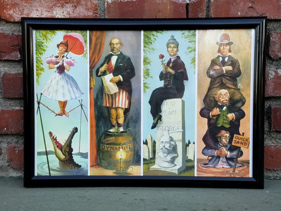 570x428 Disneyland Haunted Mansion Stretch Paintings Fine Art Print - Haunted Mansion Painting