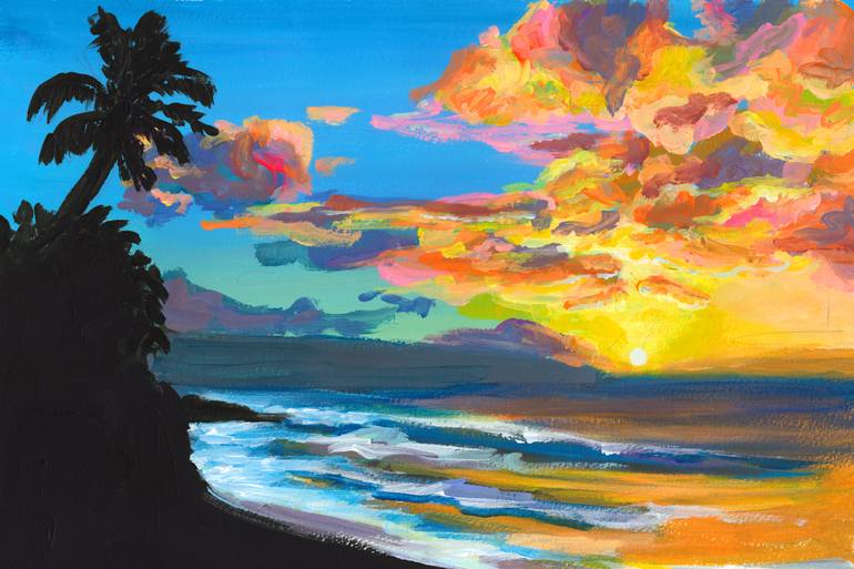 770x513 Saatchi Art Sunset - Hawaii Painting