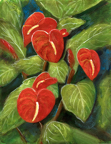 444x576 Hawaii Flower Art Paintings Amp Flower Art Prints For Sale By Hawaii - Hawaiian Flower Painting