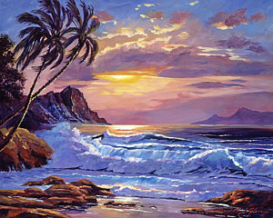 300x240 Hawaiian Sunset Paintings Fine Art America - Hawaiian Sunset Painting