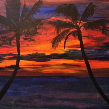 Hawaiian Sunset Painting at PaintingValley.com | Explore collection of ...