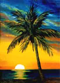 Hawaiian Sunset Painting at PaintingValley.com | Explore collection of ...